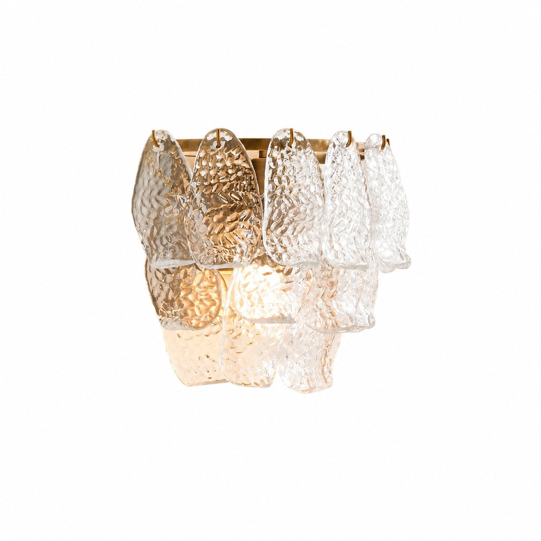 Lumvey Tiered Glass Sconce — Art Deco Wall Light for Bathroom and Hallway