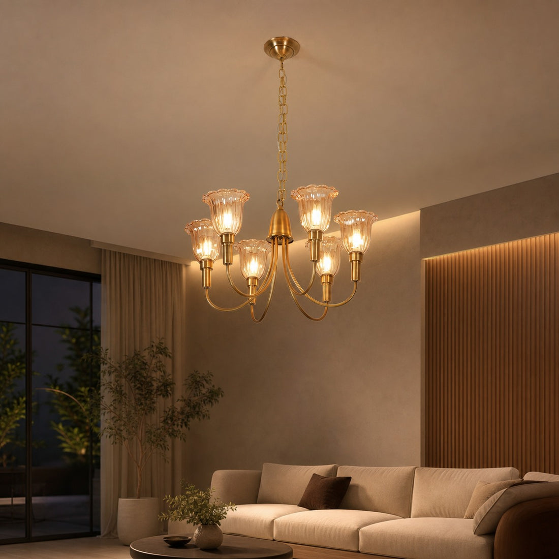 Columbia Brass Chandelier