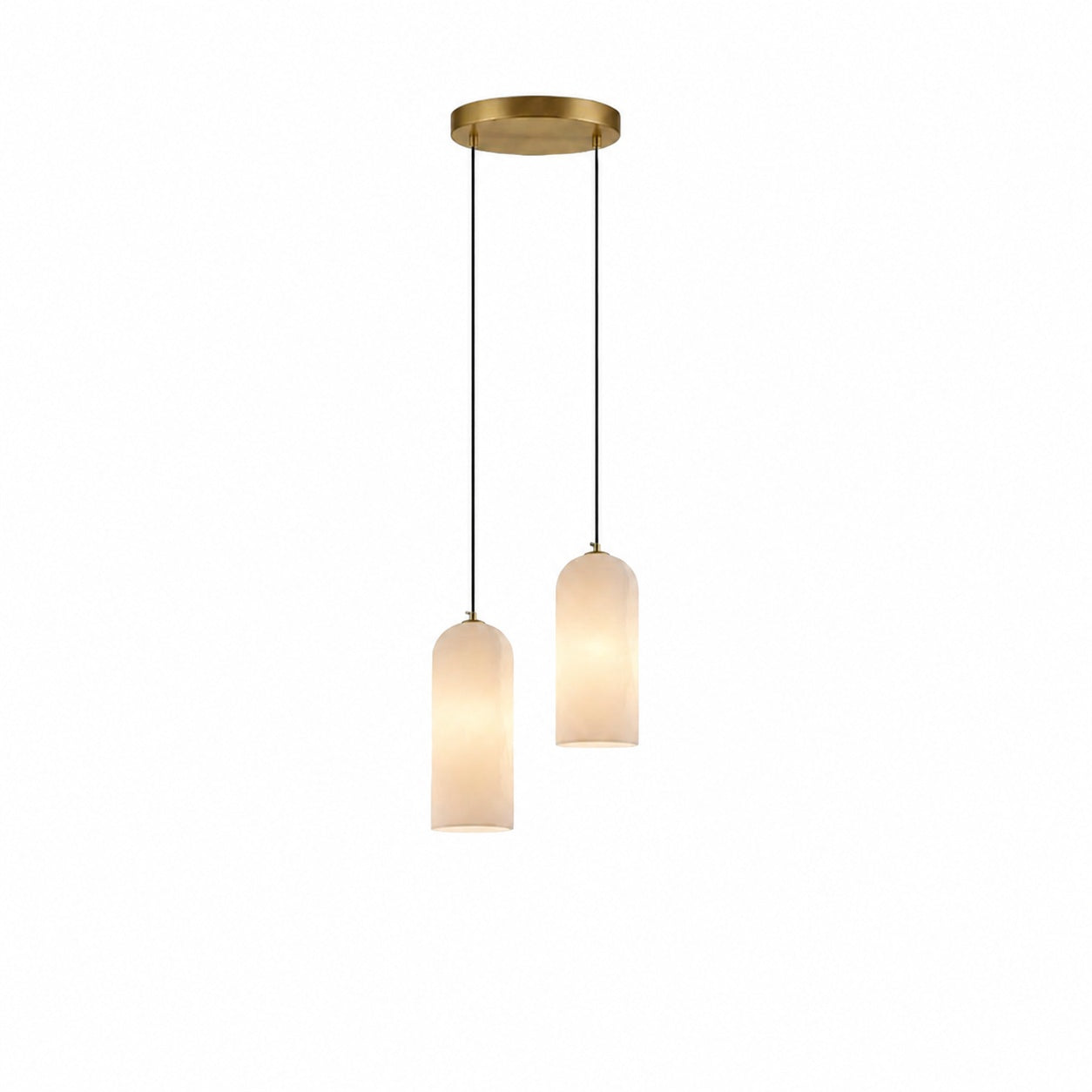 Alabresca Mid Century Alabaster Pendant Light – Multi Head Hanging Lamp for Kitchen Island