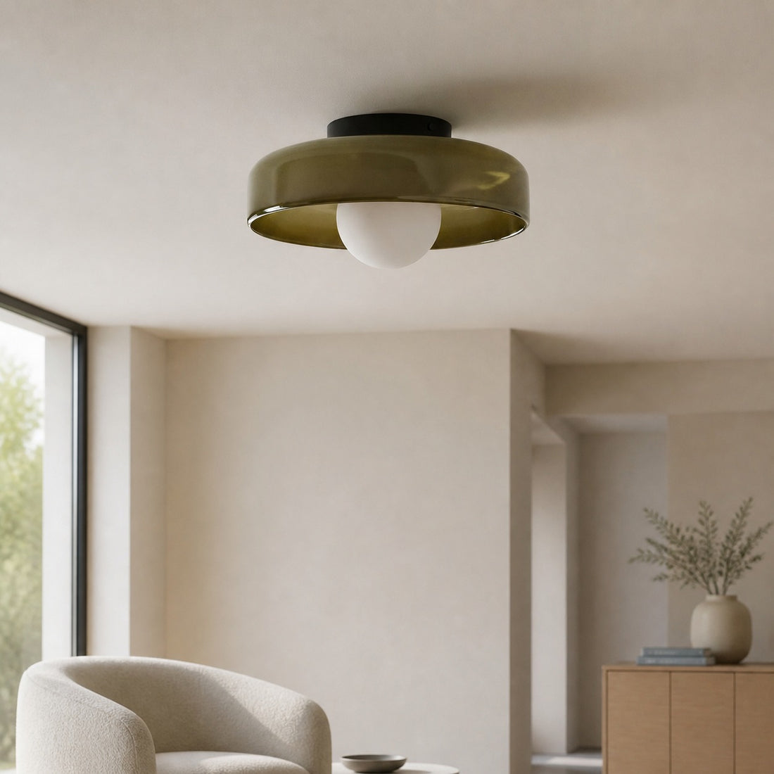 Glasenti Halo Disc Orb Ceiling Lamp Wall Lamp – Modern Sculptural Lighting for Living Spaces U29