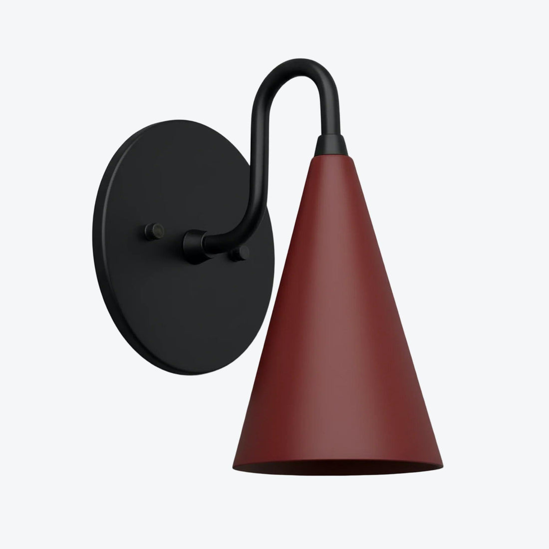 Curva Metal Cone Shade Sconce – Vintage Brass Wall Light for Entryway or Stairwell