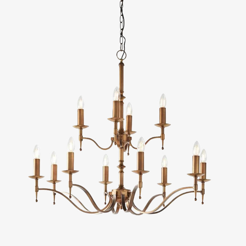 Tela Brass and Nickel Chandelier – Elegant Multi-Light Fixture for Foyers and Kitchens