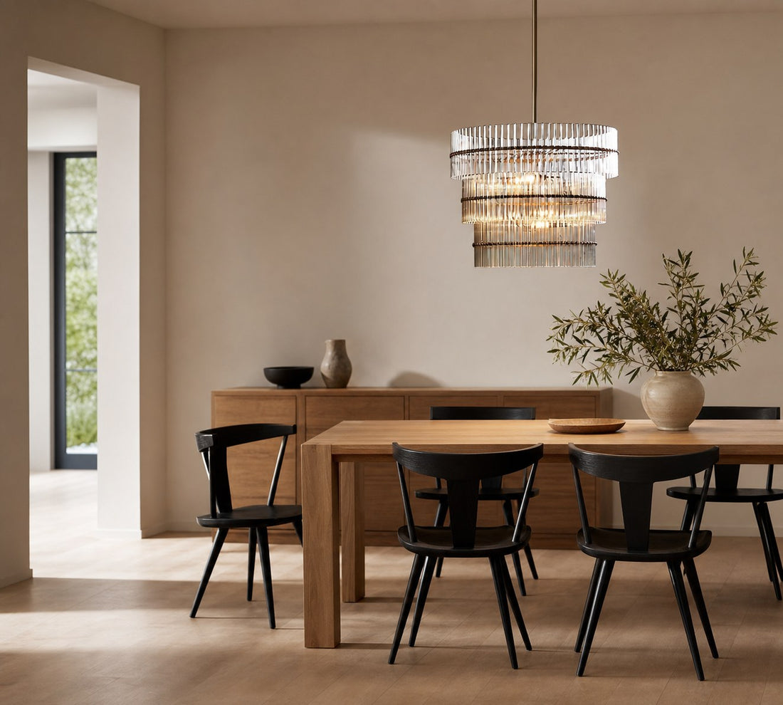 Lumora Crystal Pendant Light – Elegant Tumbled Brass & Cut Glass