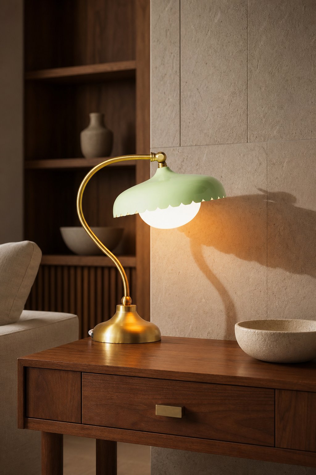 Rayla Scallop Task Lamp – Retro Task Lighting with Style