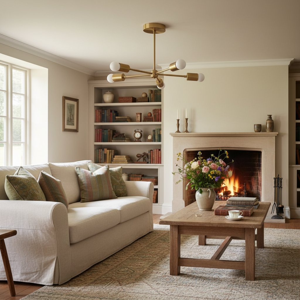 Lumen Radial-Arm Geometric Lamp – Modern Ceiling Lighting for Foyer or Office