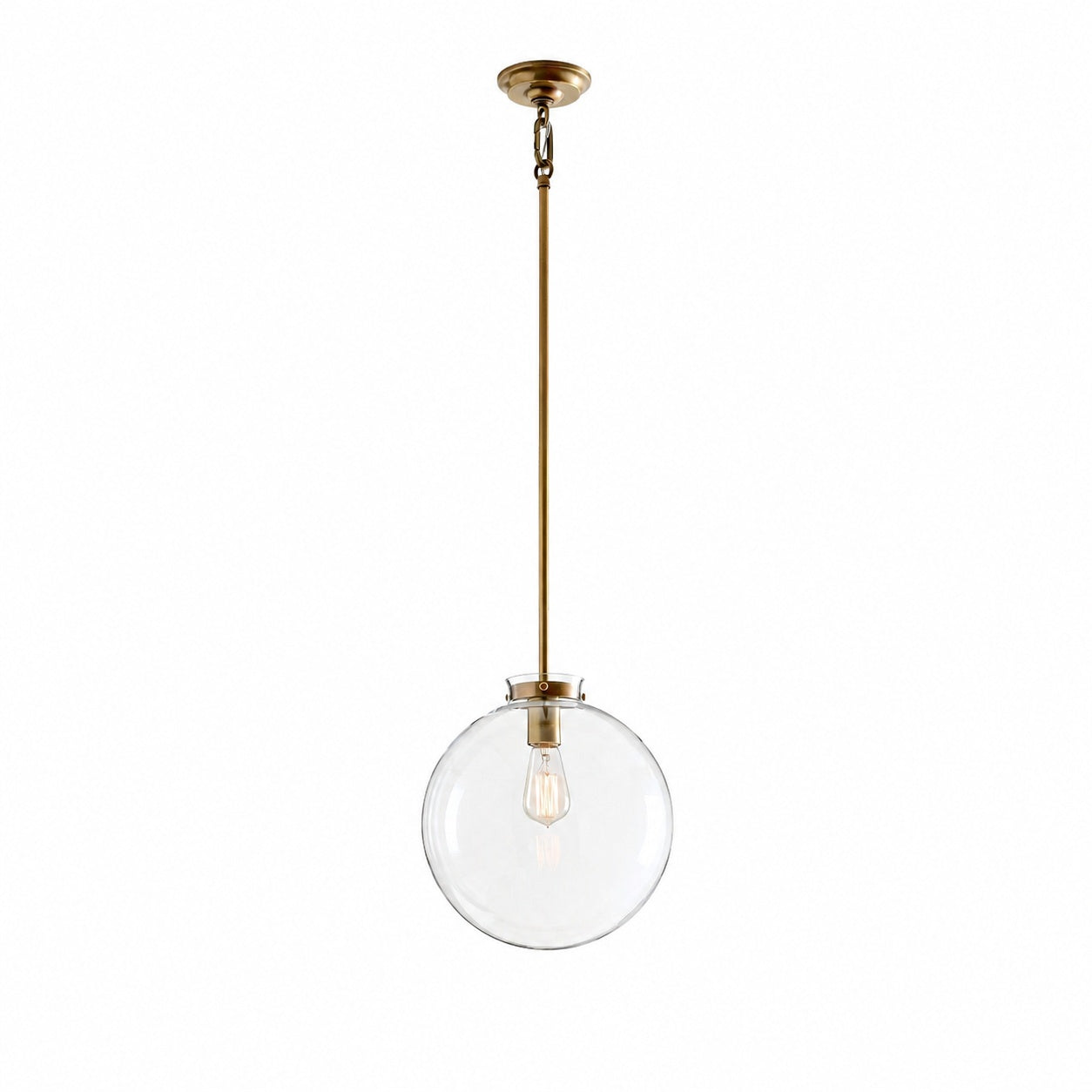 Sterling Minimalist Glass Pendant Collection - Vintage Brass Lighting Design