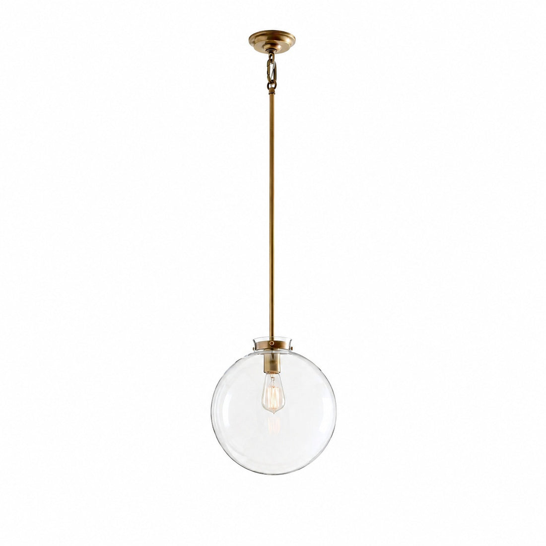 Sterling Minimalist Glass Pendant Collection - Vintage Brass Lighting Design