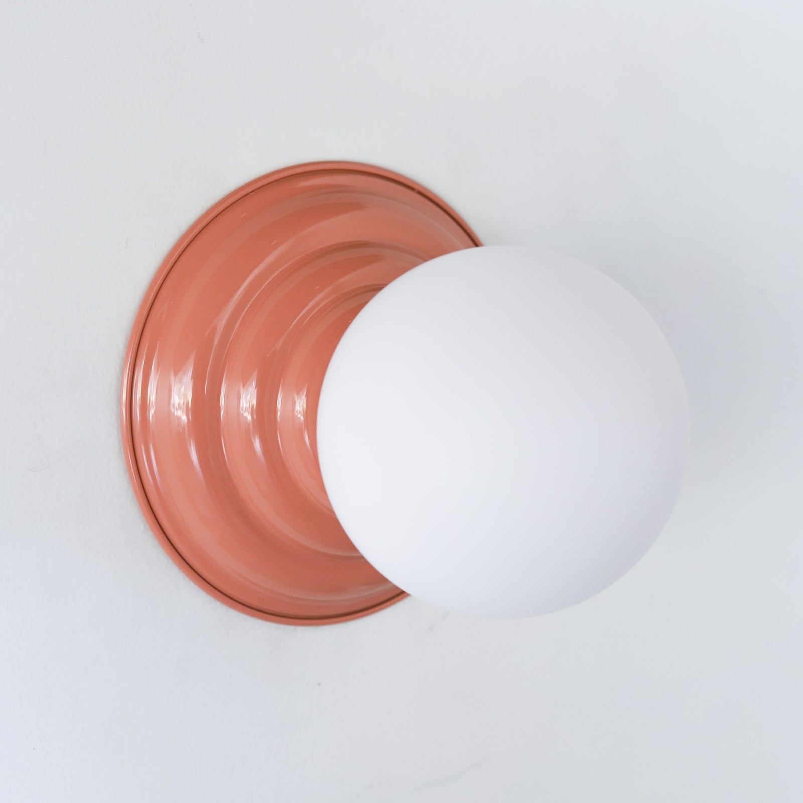 Retro Flushmount Ceiling Light or Wall Sconce - Minimalist Glass Globe