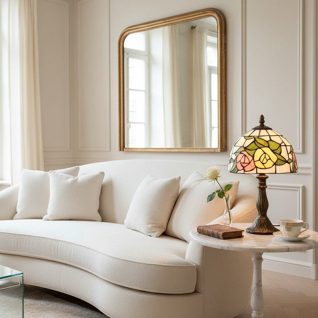 TF Harken Decorative Jewel Table Lamp - Stunning Glass Design Perfect for Bedroom or Living Room