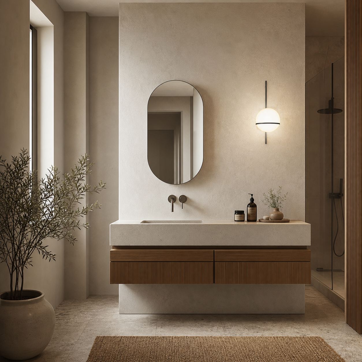 Globe Shade Minimalist Wall Lamp for Indoor and Outdoor Spaces