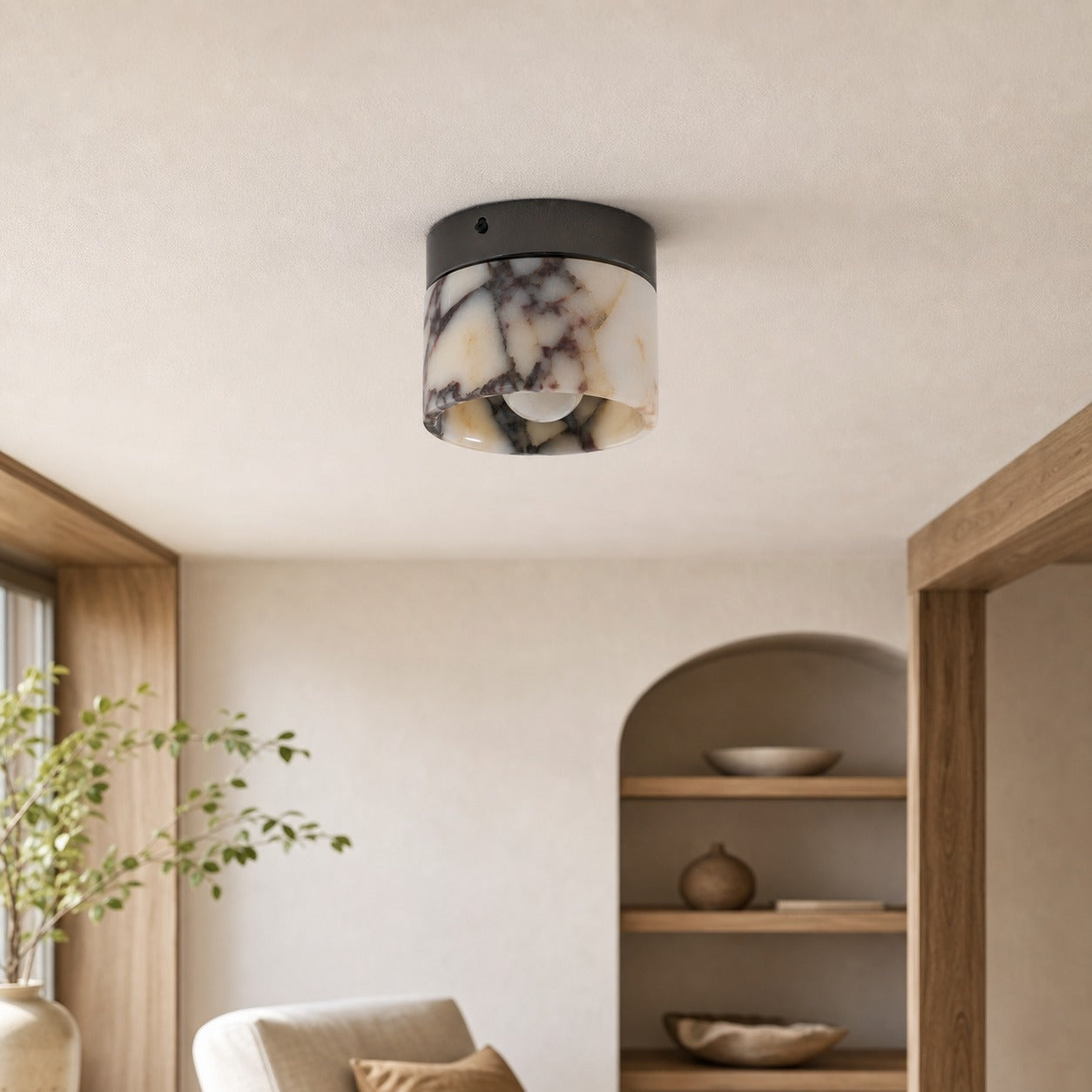 Marble Round Ceiling Lamp
