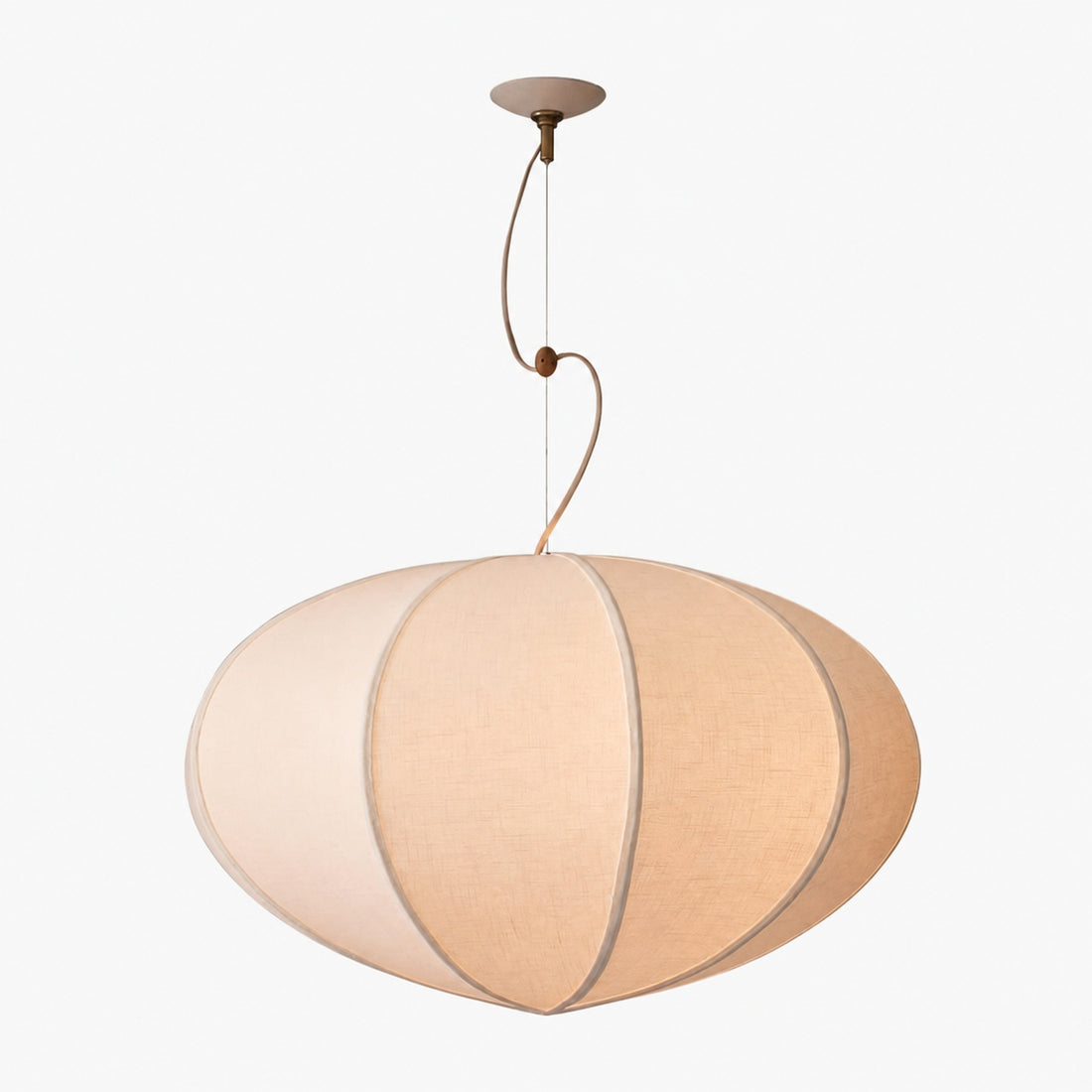 Alvian Pendant Light - Linen Shade with Adjustable Height for Cozy Dining