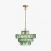 Morien Colorful Disc Pendant Light - Artistic Glass and Metal Pendant Lighting for Dining or Bedroom