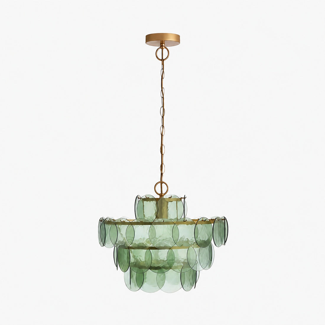 Morien Colorful Disc Pendant Light - Artistic Glass and Metal Pendant Lighting for Dining or Bedroom