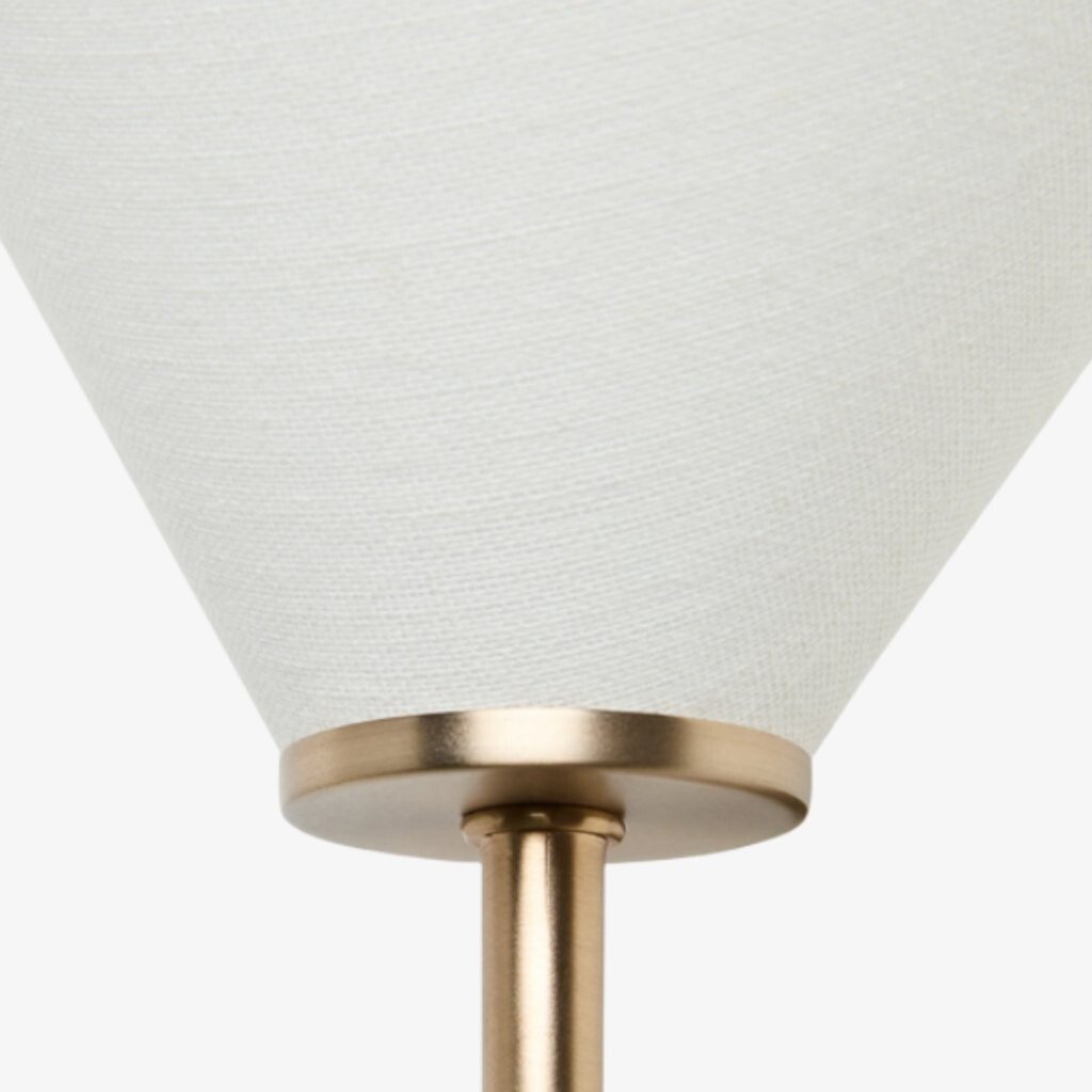 Kysara Brass Linen Wall Lamp - Sculptural Curves Design Suitable for Living Rooms