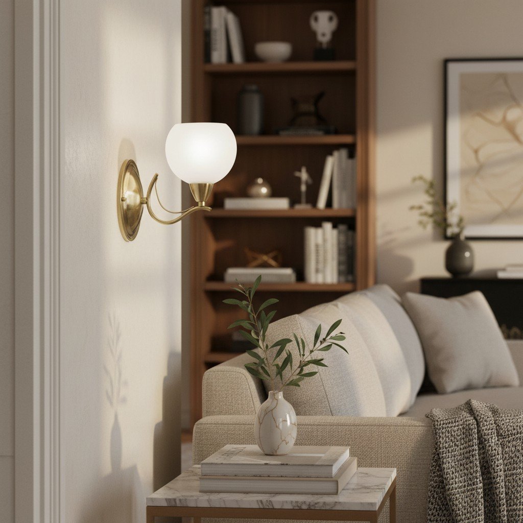 Armicora Modern Curved Wall Light – Elegant Decorative Fixture for Living Rooms & Bedrooms