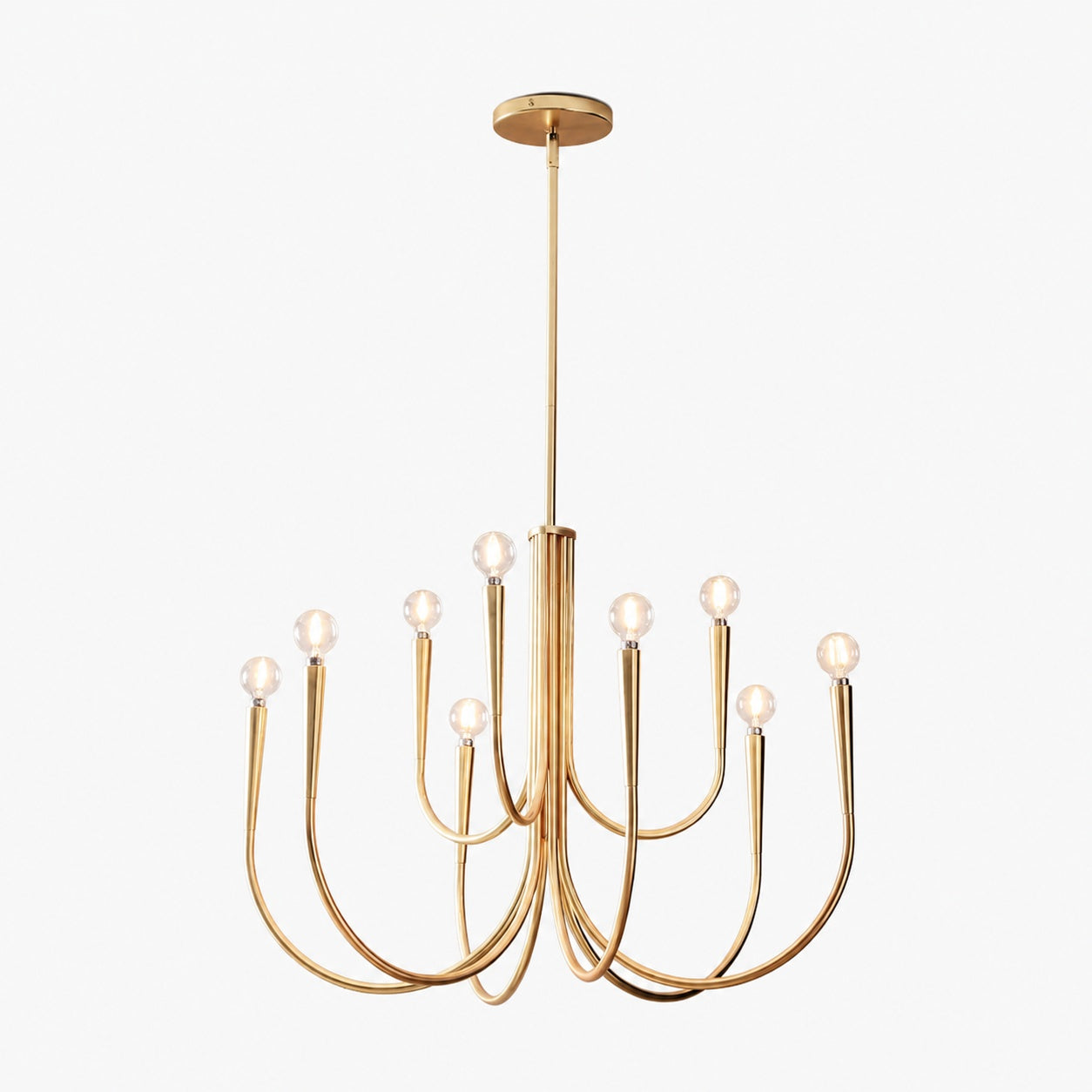 Borvia Swoop Arm Chandelier - Vintage-Inspired Modern Perfect for Home