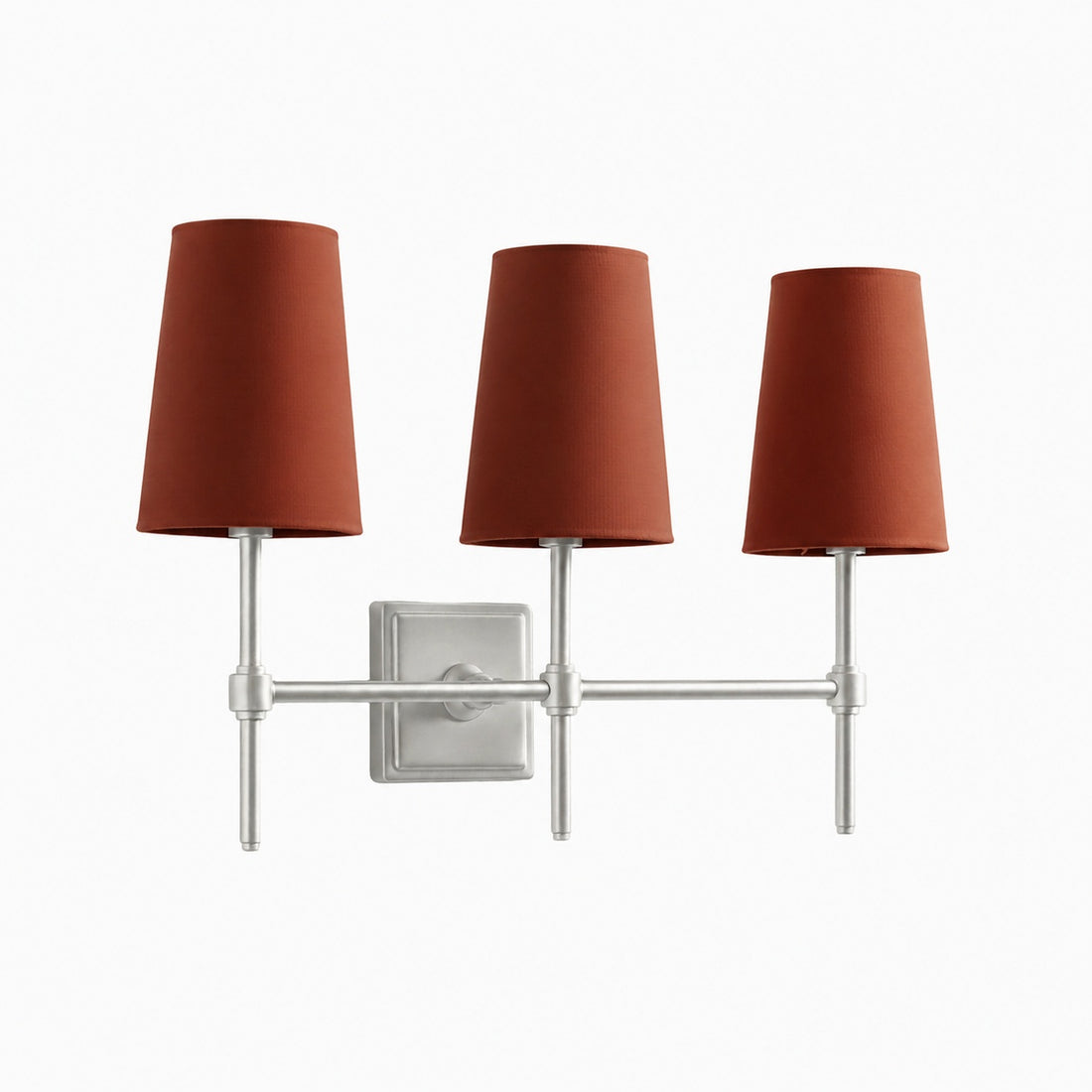 Derlina White Linen Shades Wall Lamp – Retro Metal Multi-Head Lighting Fixture