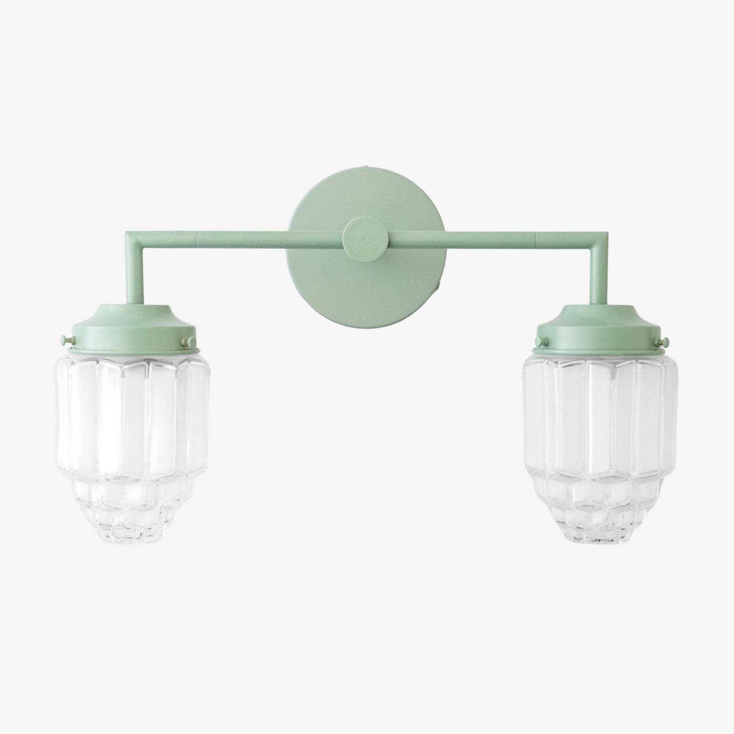 Tierlux Glass Art Deco Vanity Light - Colorful Skyscraper Globe Wall Fixture