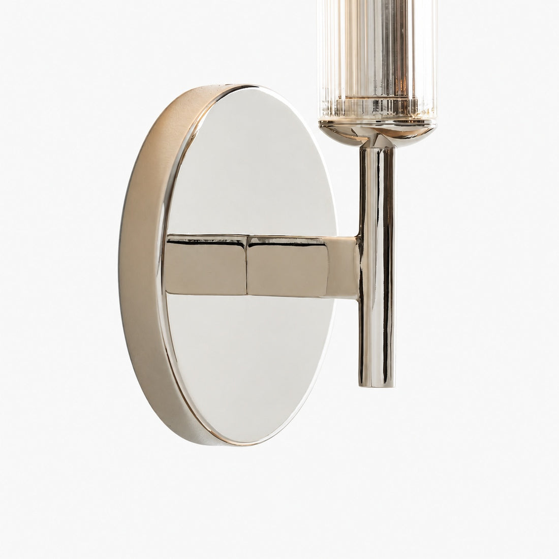 Bravira Ribbed Glass Wall Lamp - Tube Metal Light in Classic Finishes