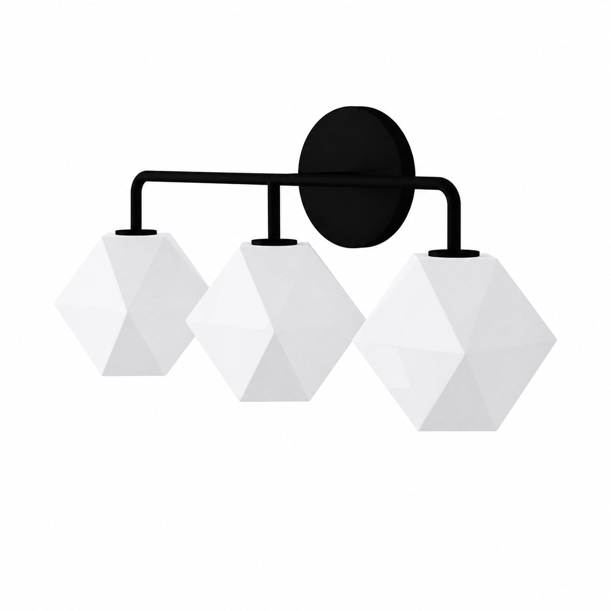 Talvior Geometric Modern Bathroom Sconce - Faceted Shade Light in Luxe Finishes