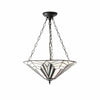 TF Astoria Decorative Stained Glass Semi Flush Light – Art Deco Ceiling Fixture for Entryways & Lounges