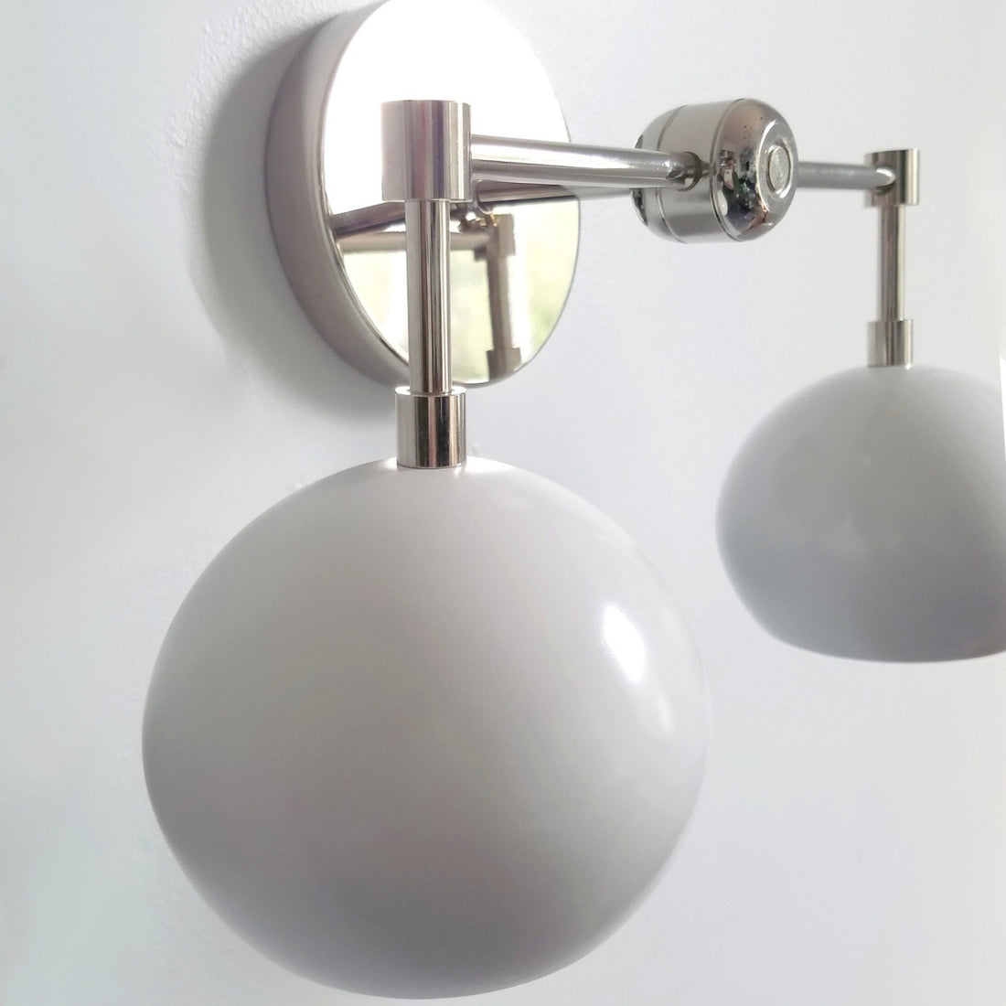 White Shades Loa Wall Sconce - Double Head Vanity Bathroom Light