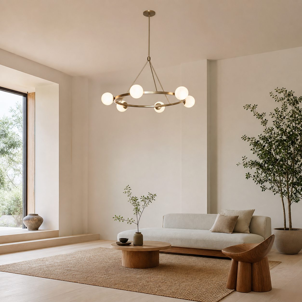 Brelia Round Light Chandelier - Modern Globe Chandelier in Stylish Design