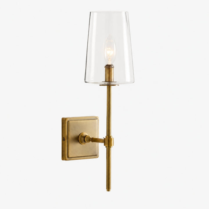 Derlina Multi-Head Candlestick Clear Glass Wall Lamp – Retro Metal Sconce