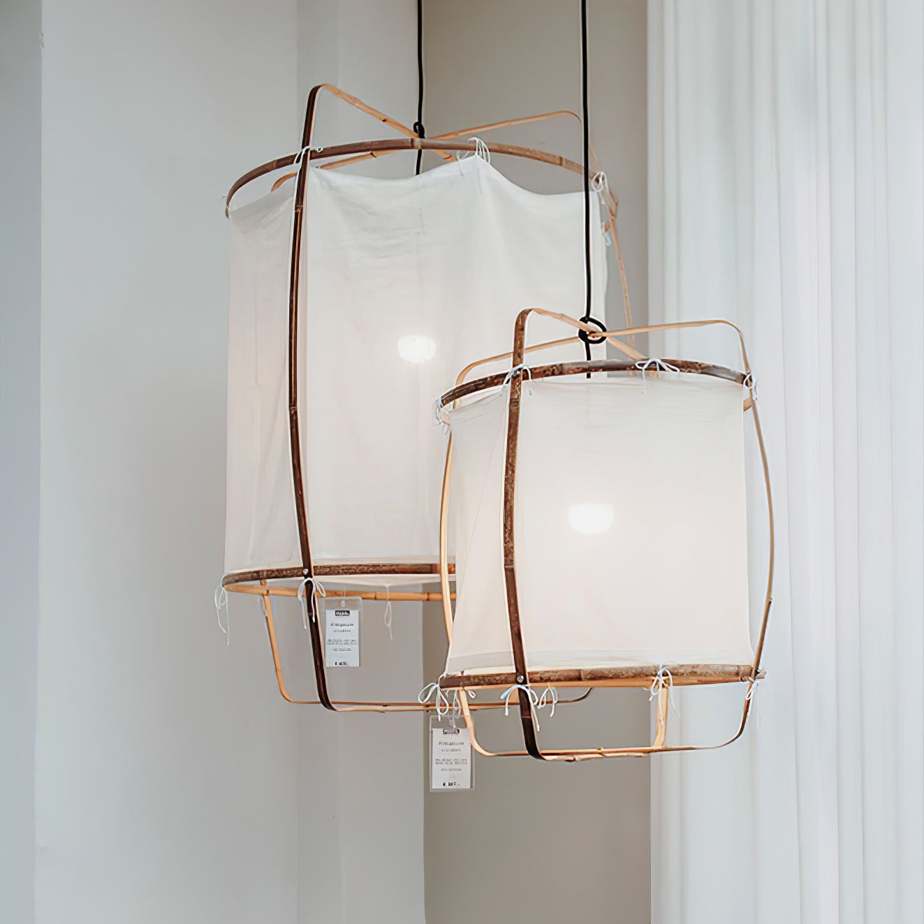 Straight Hollow Tulle Pendant Lighting