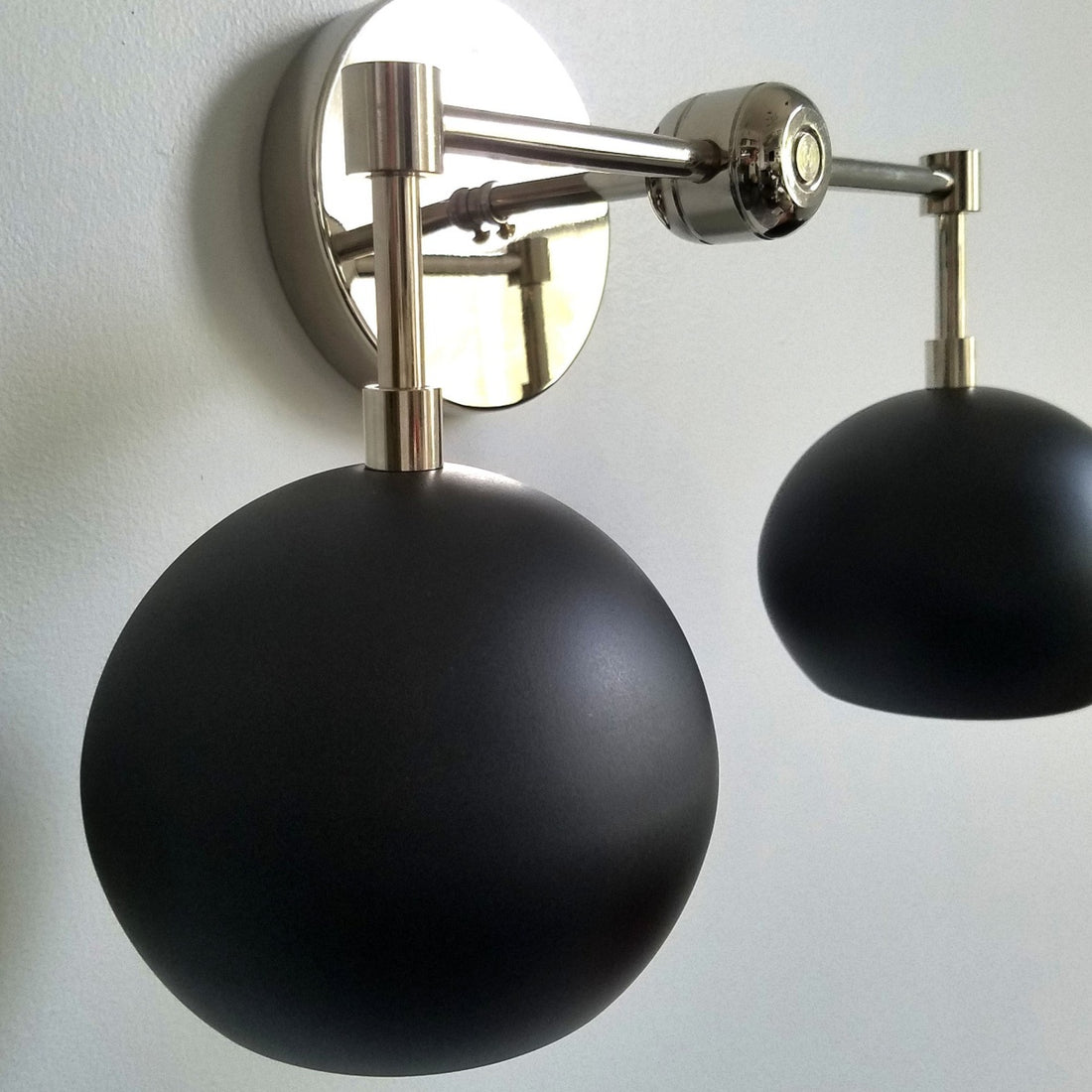 Black Shades Loa Sconce - Double Head Matte Vanity Wall Light For Bedroom