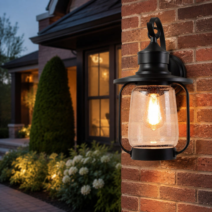 Vintage Sand Black Outdoor Wall Sconce