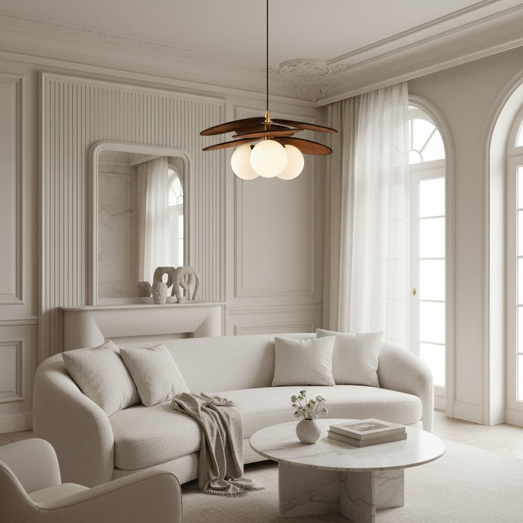 Orrise Artistic Layered Petal Pendant Light - Natural Inspired Lamp for Entryway and Bedroom