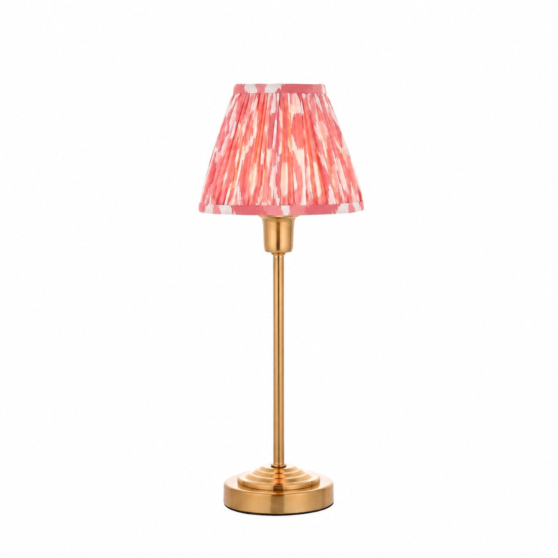 Bronzuno Patterned Fabric Table Lamp - Brass or Bronze Finish Modern-Bohemian Bedside & Living Space Light