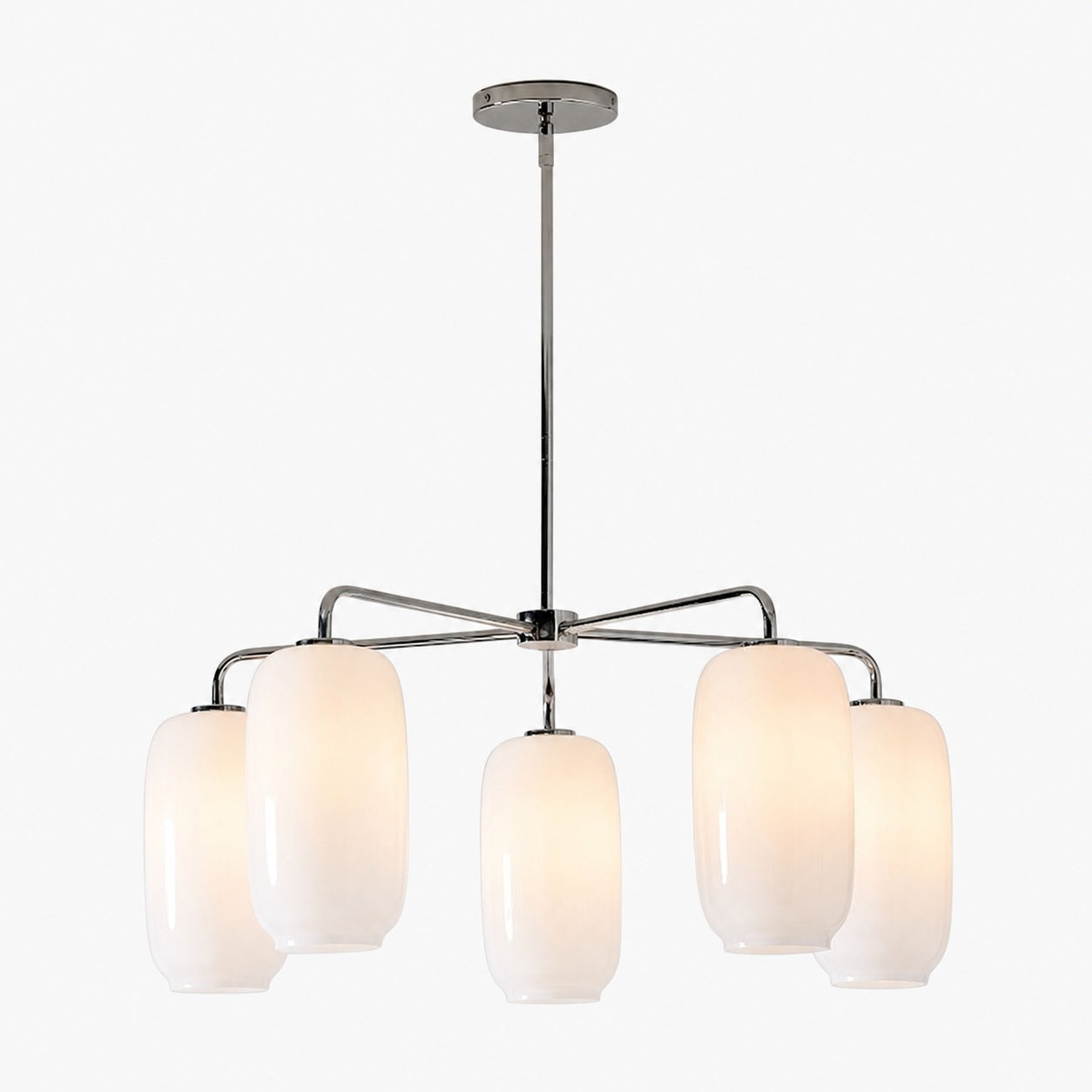 Lumivelle 5-Light Pebble Chandelier - Modern Glass Pendant Lighting