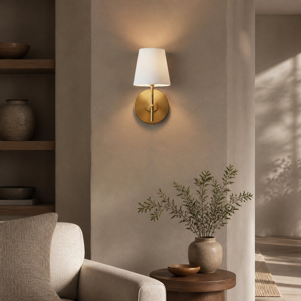 Ornato Luxe Mid-Century Wall Sconce - Brass Vintage Lighting