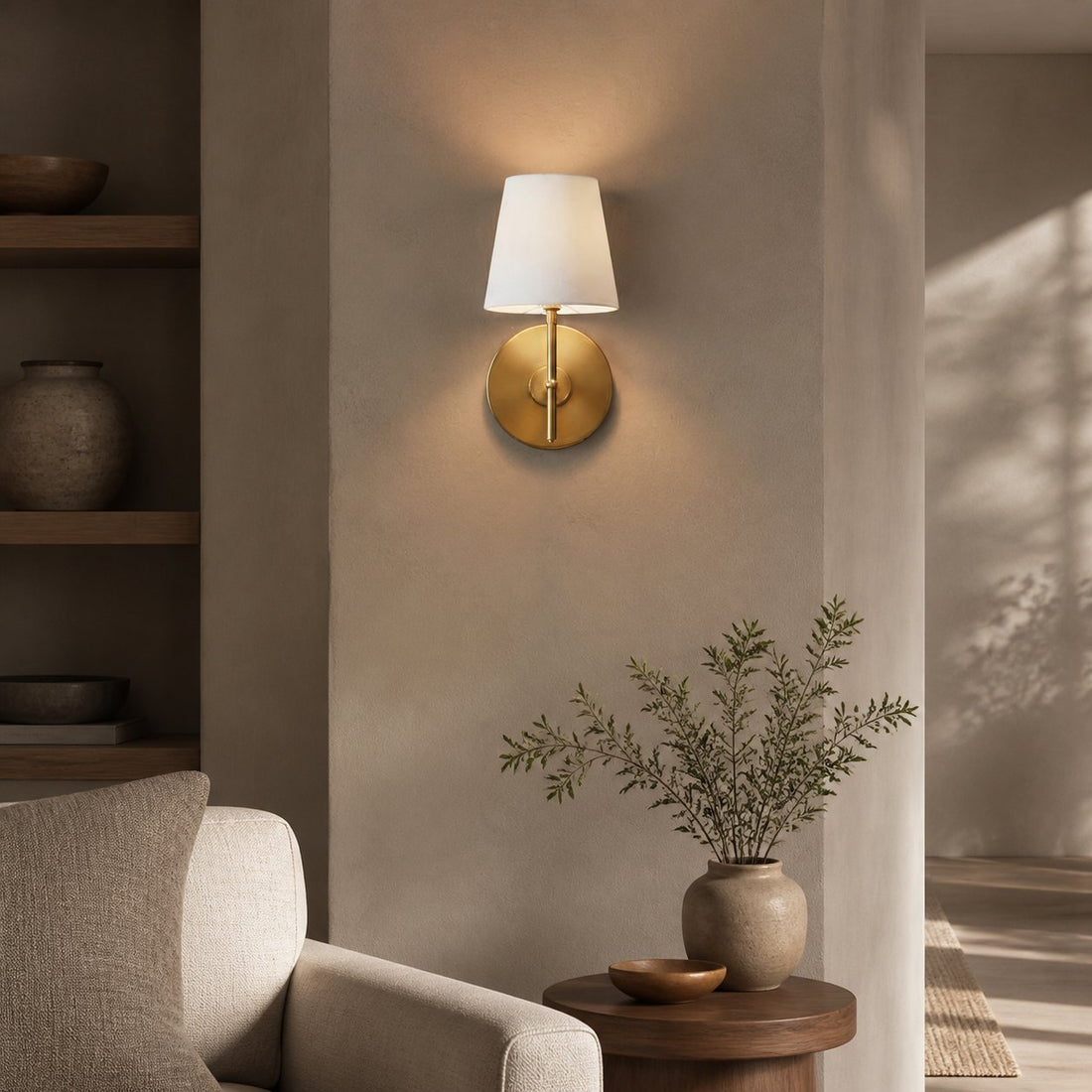 Ornato Luxe Mid-Century Wall Sconce - Brass Vintage Lighting