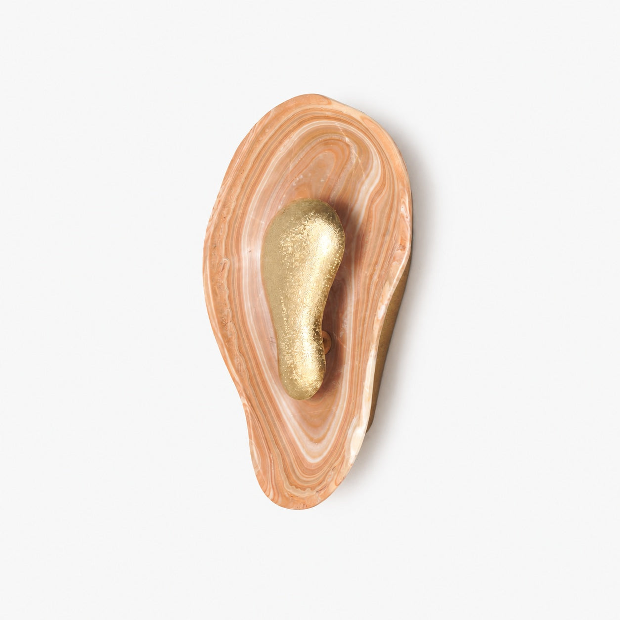 Oyster Hammered Onyx Sconce