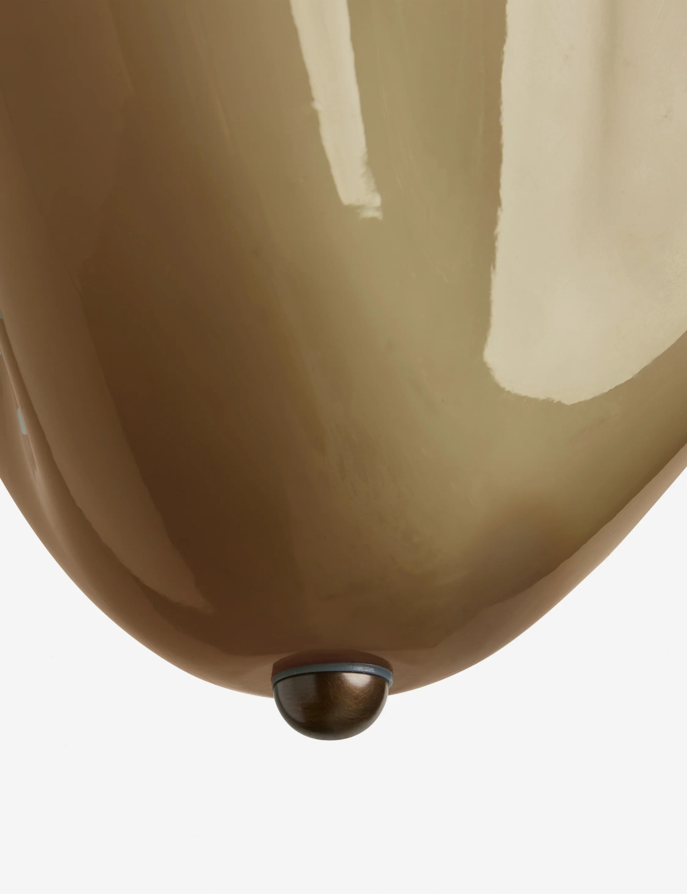 Bellina Radner Pendant Light – Colored Glass Shade with Brass Detail for Modern Spaces