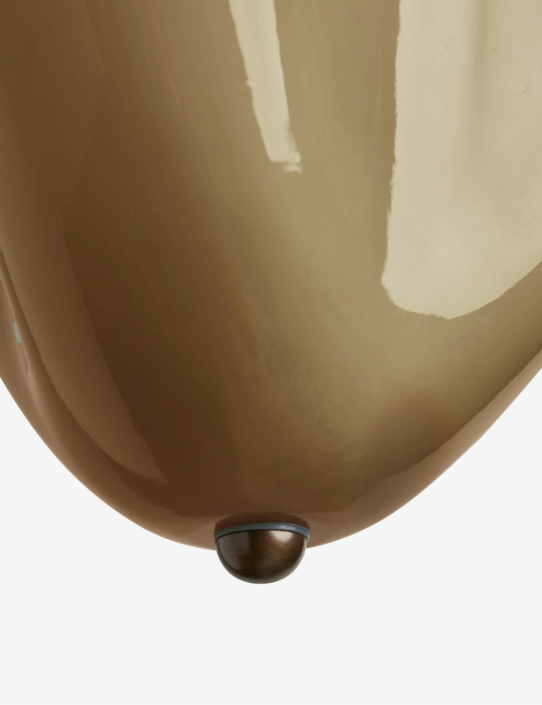 Bellina Radner Pendant Light – Colored Glass Shade with Brass Detail for Modern Spaces