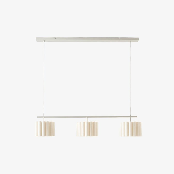 Velura Linear Pendant Light - Natural Linen Shade for Warm Ambiance
