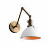 Conique Metal Vintage Industrial Swing Arm Wall Lamp - Adjustable Dome Shade for Study