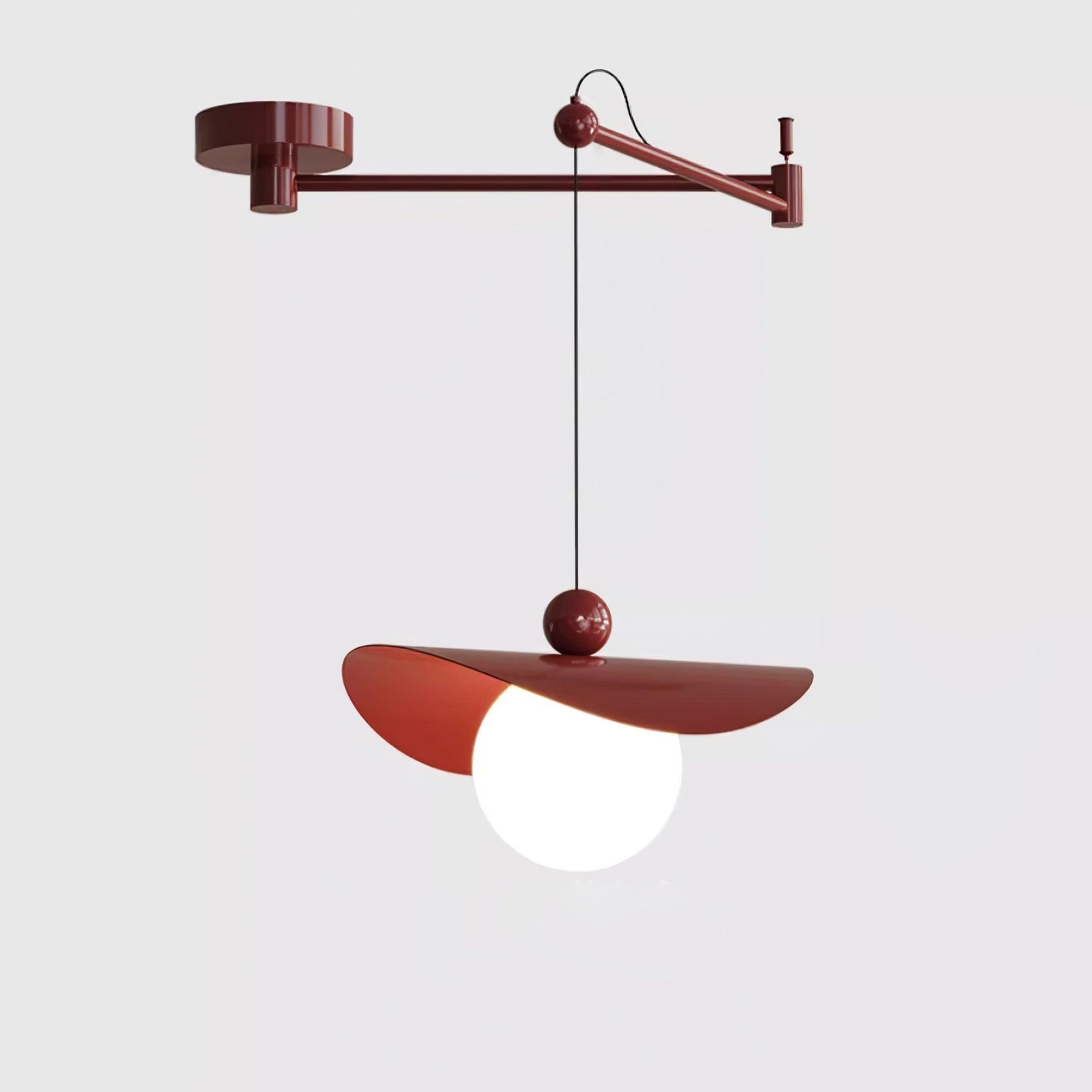 Simple Adjustable Metal Swing Arm Pendant Lamp