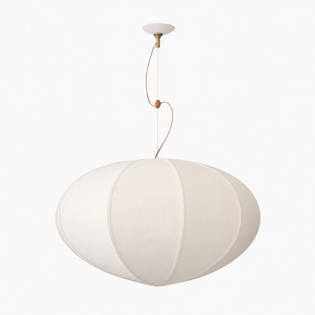 Alvian Pendant Light - Linen Shade with Adjustable Height for Cozy Dining