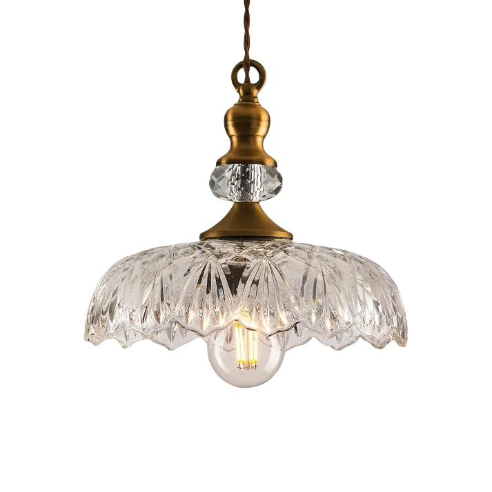 Mid Century Mini Kitchen Island Glass Pendant Light