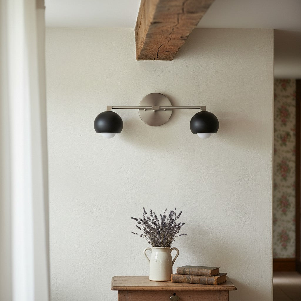 Metio Dome Decorative Vanity Light - Classic Orb Shade Bathroom Wall Lamp