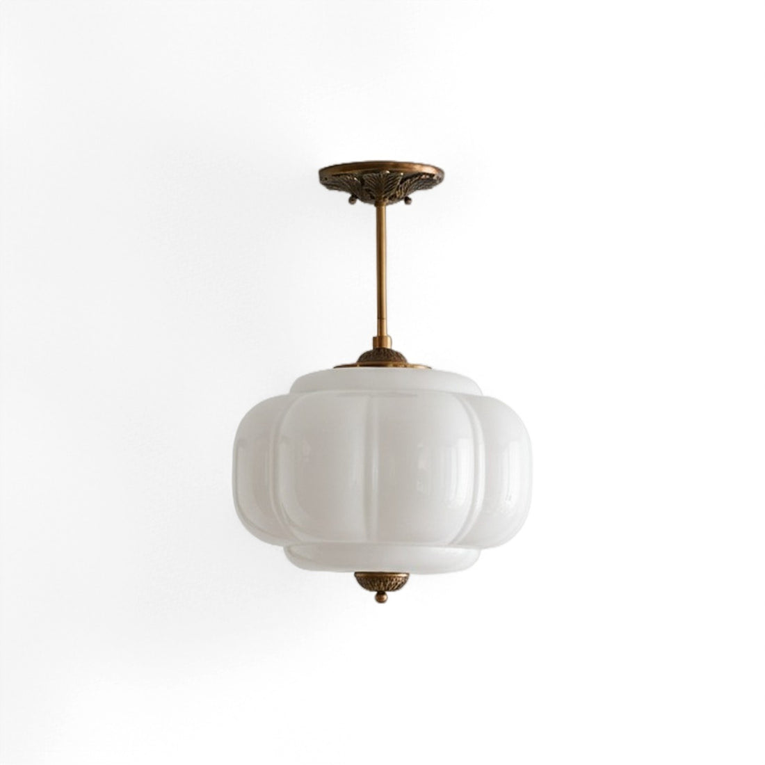 Eloise Vintage Glass Chandelier - Milk Glass Home Accent