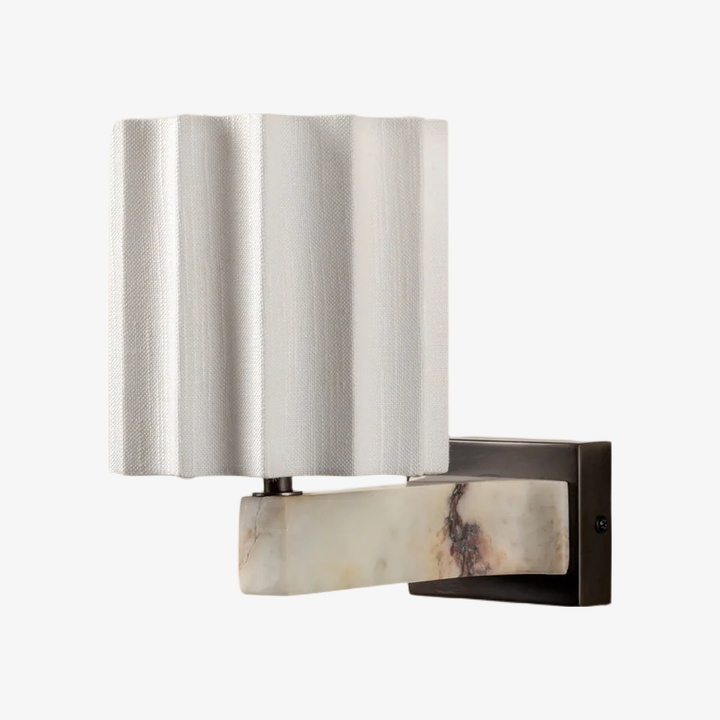 Cavilon Marble Decorative Wall Light – Elegant Linen Form Wall Light