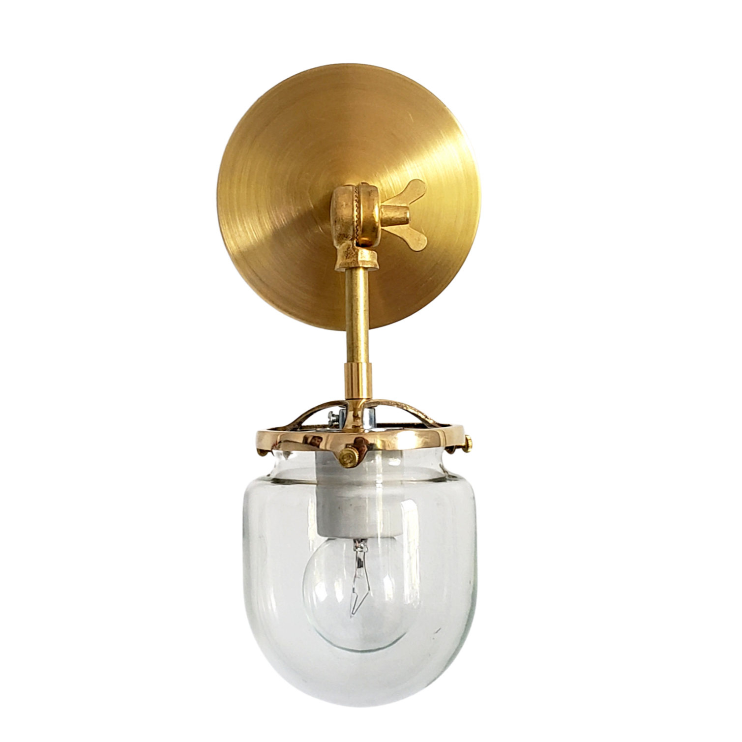 Nautical Metal & Glass Versatile Articulating Wall Lamp