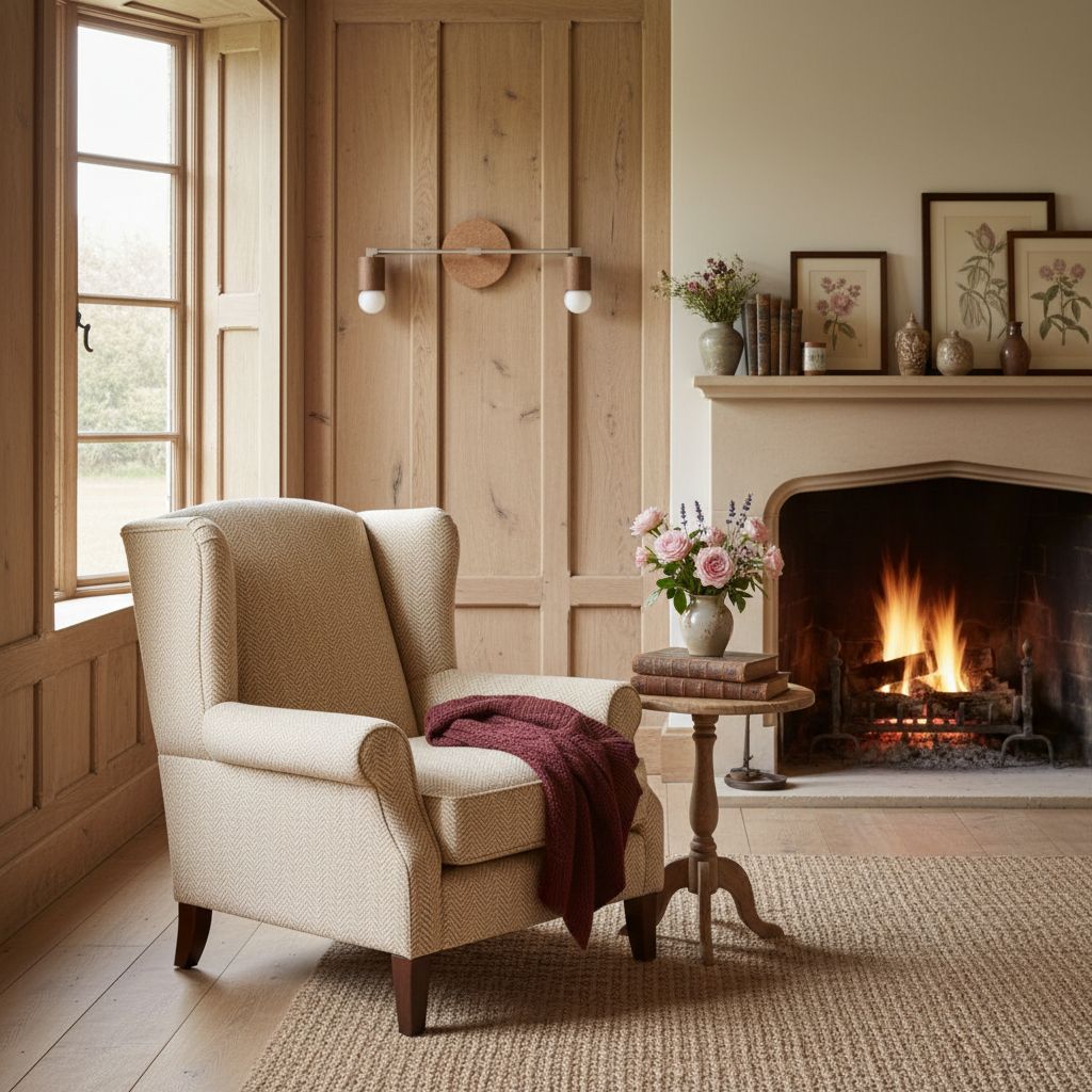 Lumen Woodgrain Frame Boho Wall Lamp – Multi Finish Vanity Lighting Solution